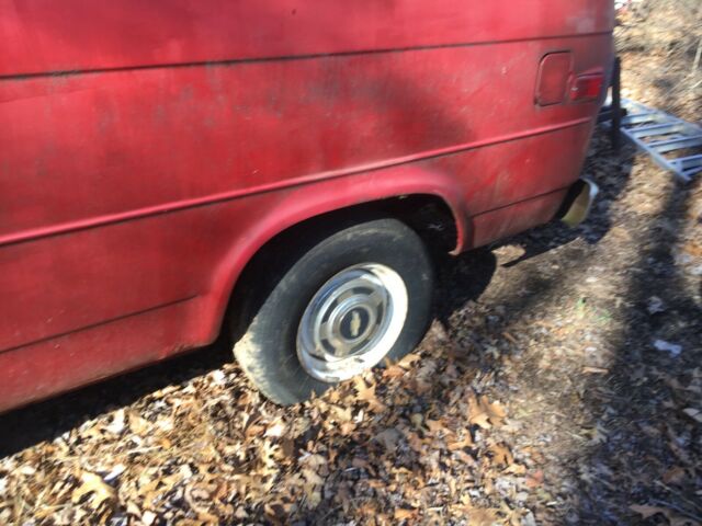 1989 red Chevrolet G20 Van