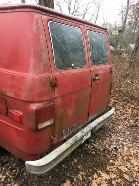 1989 red Chevrolet G20 Van