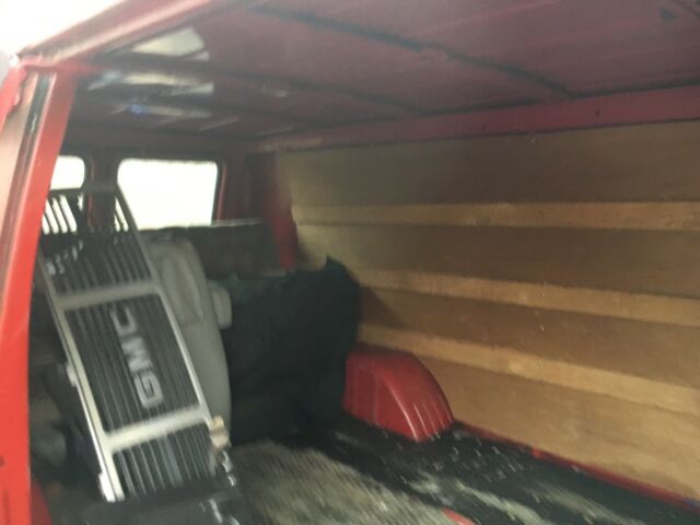 1989 red Chevrolet G20 Van