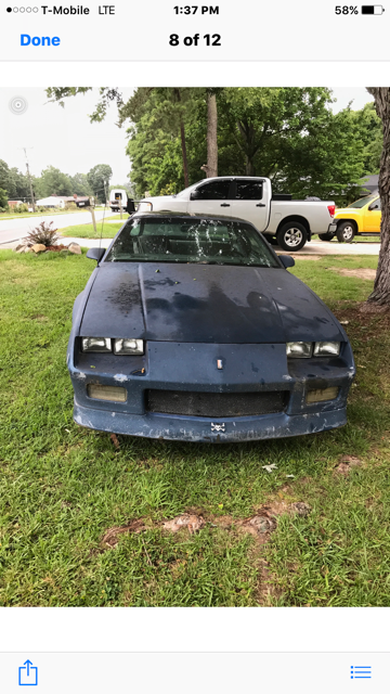 1989 Blue Chevrolet Camaro