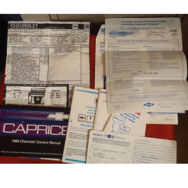 1989 White Chevrolet Capriceold Sedan