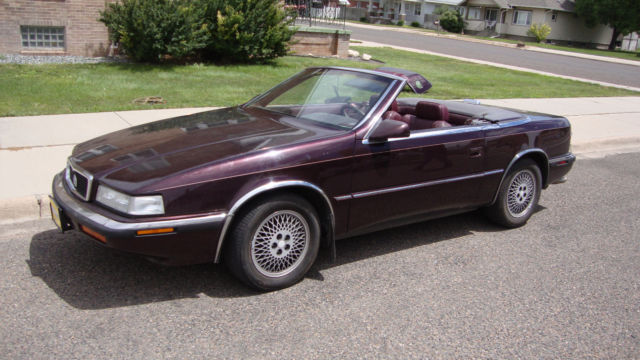 1989 Burgundy Chrysler Maserati Convertible Convertible