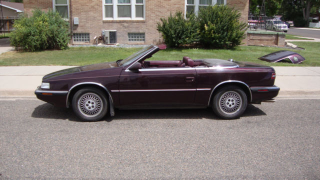 1989 Burgundy Chrysler Maserati Convertible Convertible