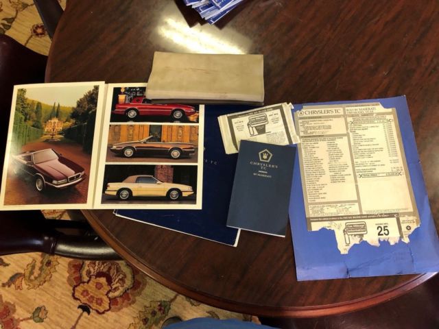 1989 Yellow Chrysler TC BY MASERATI Convertible