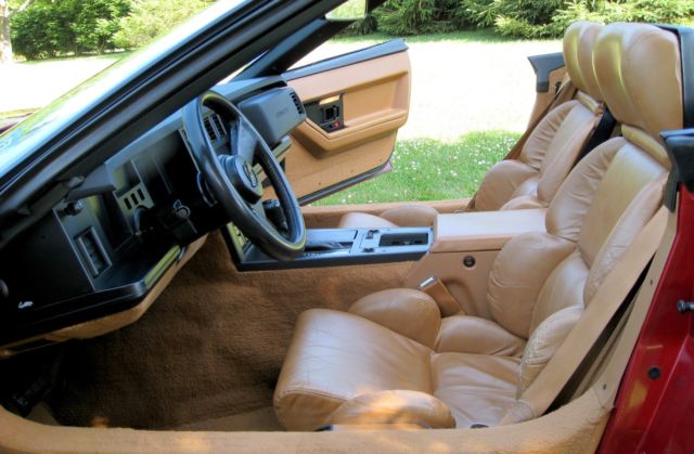 1989 Dark Red Metallic Chevrolet Corvette Convertible