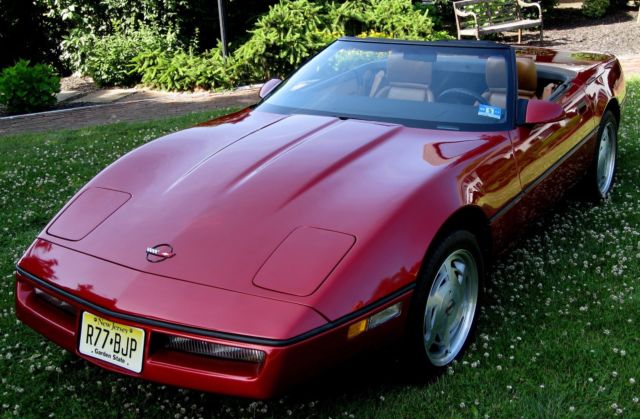 1989 Dark Red Metallic Chevrolet Corvette Convertible