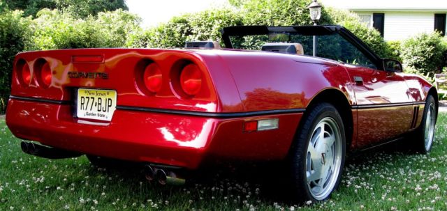 1989 Dark Red Metallic Chevrolet Corvette Convertible