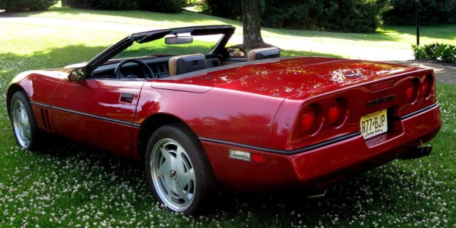 1989 Dark Red Metallic Chevrolet Corvette Convertible