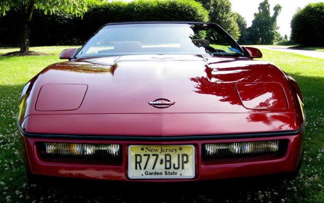 1989 Dark Red Metallic Chevrolet Corvette Convertible
