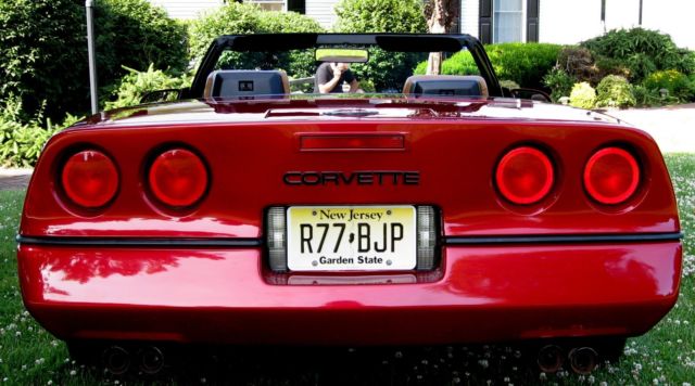 1989 Dark Red Metallic Chevrolet Corvette Convertible