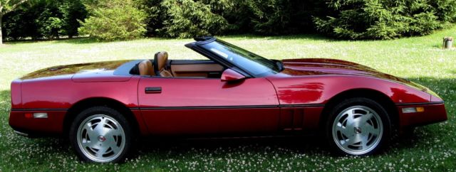 1989 Dark Red Metallic Chevrolet Corvette Convertible