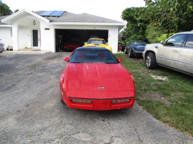 1989 Red Chevrolet Corvette