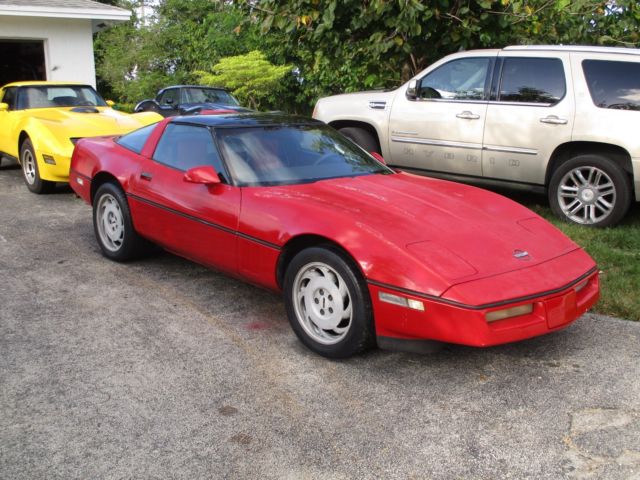 1989 Red Chevrolet Corvette