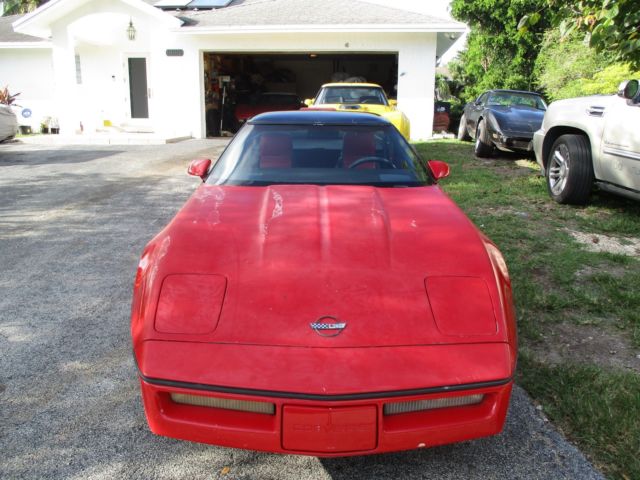 1989 Red Chevrolet Corvette