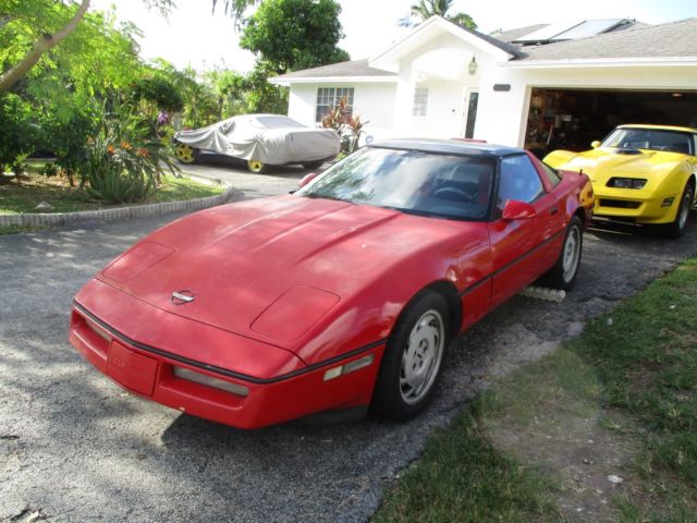 1989 Red Chevrolet Corvette