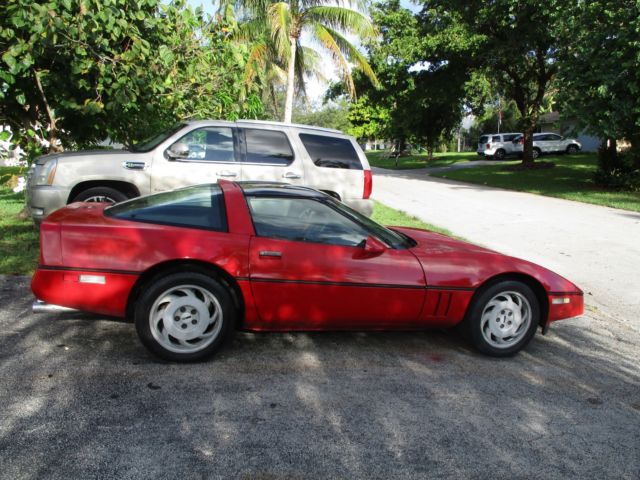 1989 Red Chevrolet Corvette