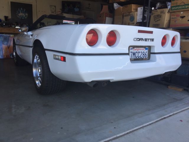 1989 white Chevrolet Corvette Convertible