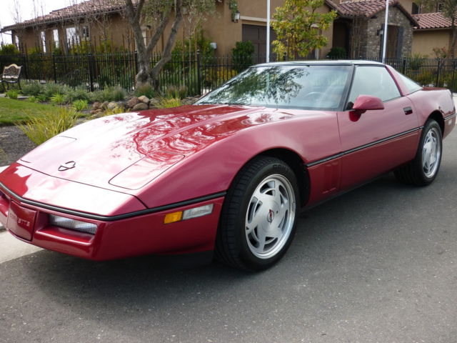 1989 DARK METALLIC RED Chevrolet Corvette Coupe