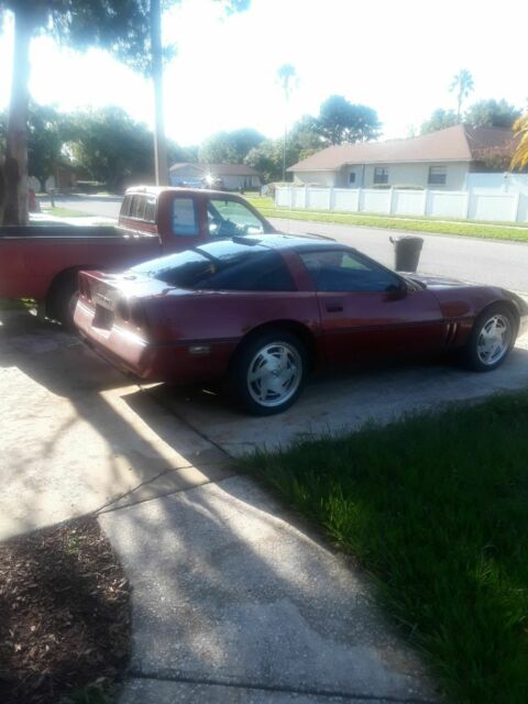 1989 Red Chevrolet Corvette Hatchback
