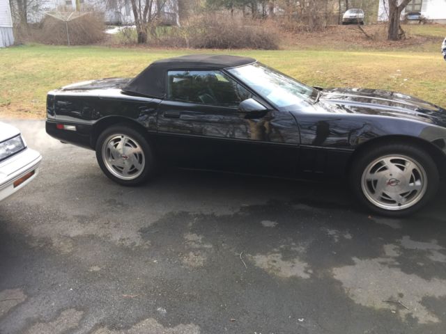 1989 Black Chevrolet Corvette Convertible