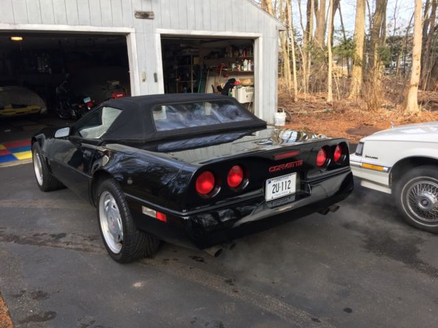 1989 Black Chevrolet Corvette Convertible