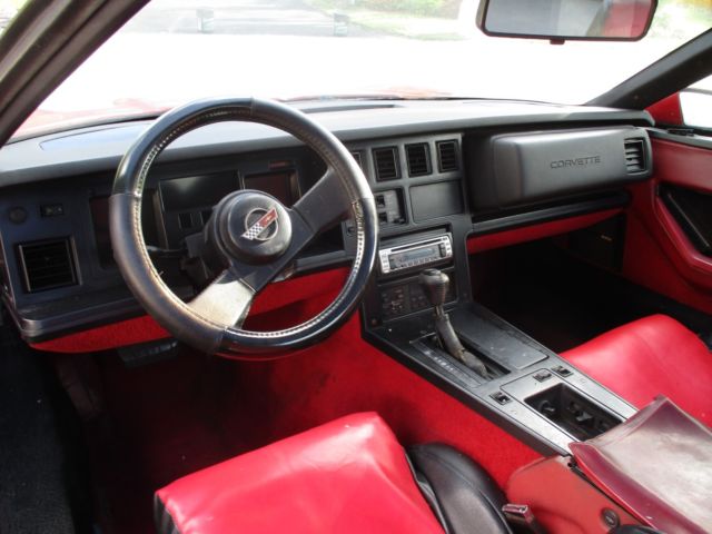 1989 Red Chevrolet Corvette