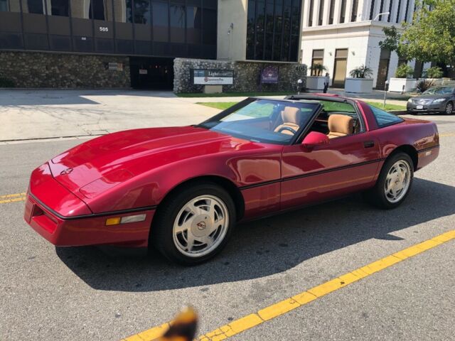 1989 Burgundy Chevrolet Corvette Coupe