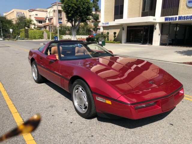1989 Burgundy Chevrolet Corvette Coupe