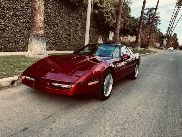 1989 Burgundy Chevrolet Corvette Coupe