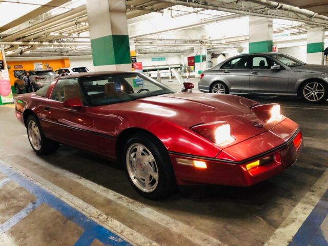 1989 Burgundy Chevrolet Corvette Coupe
