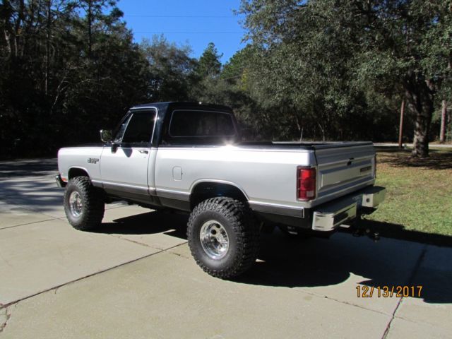 1989 black/silver Dodge Other Pickups Standard Cab Pickup