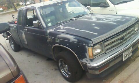 1989 Blue Chevrolet S-10 Extended Cab Pickup