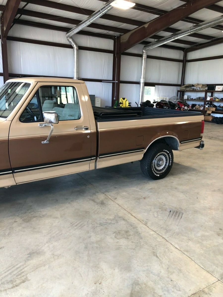 1989 LT Tan & Brown Ford F-150 Standard Cab Pickup