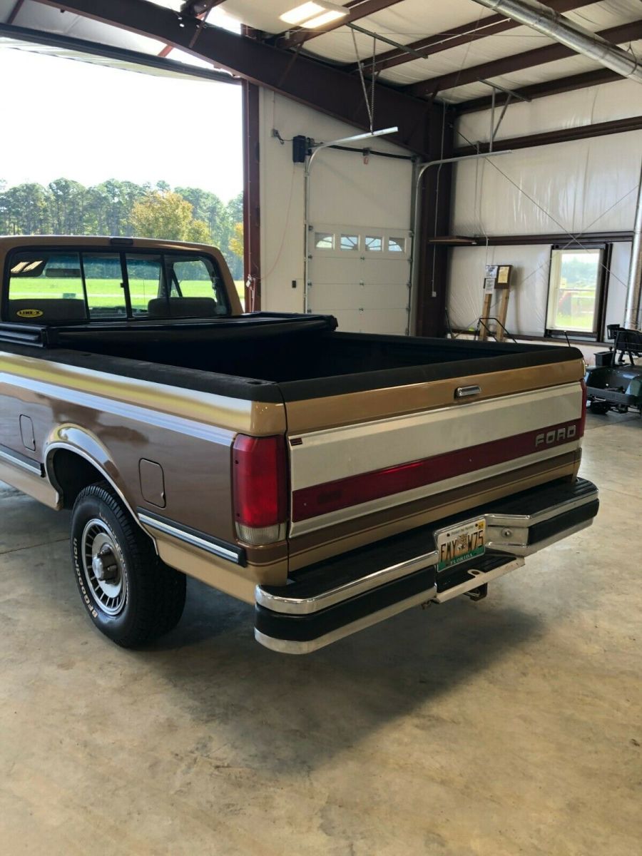 1989 LT Tan & Brown Ford F-150 Standard Cab Pickup
