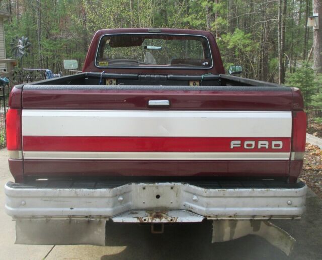 1989 Burgundy Ford F-250 Standard Cab Pickup
