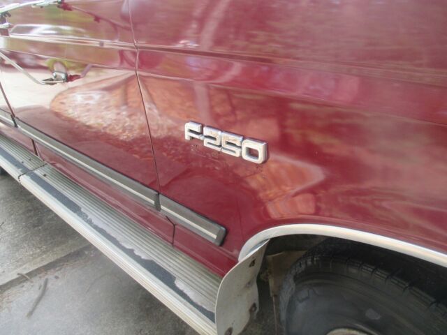 1989 Burgundy Ford F-250 Standard Cab Pickup