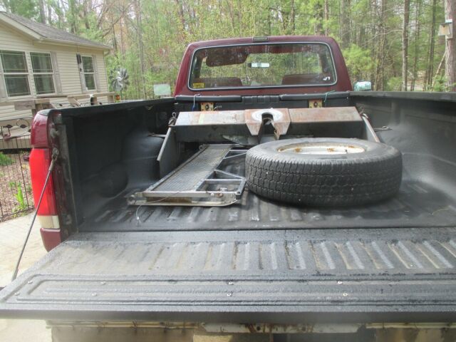 1989 Burgundy Ford F-250 Standard Cab Pickup