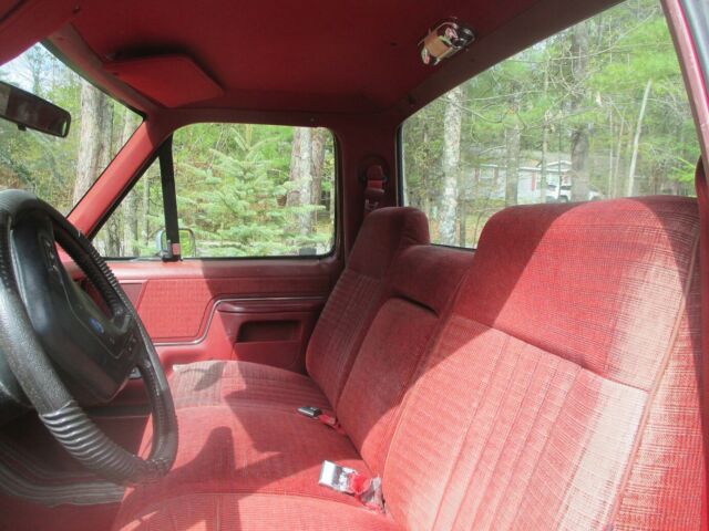 1989 Burgundy Ford F-250 Standard Cab Pickup