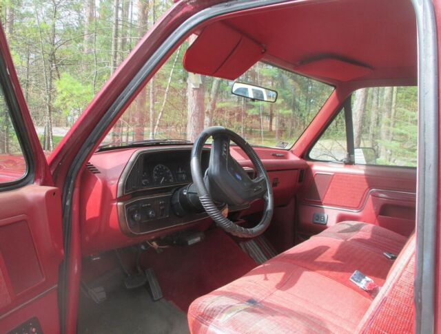 1989 Burgundy Ford F-250 Standard Cab Pickup