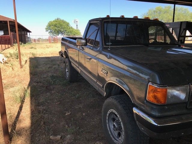 1989 gray Ford F-350 Standard Cab Pickup
