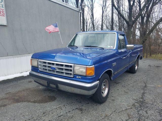 1989 Blue Ford F-150 Extended Crew Cab Pickup