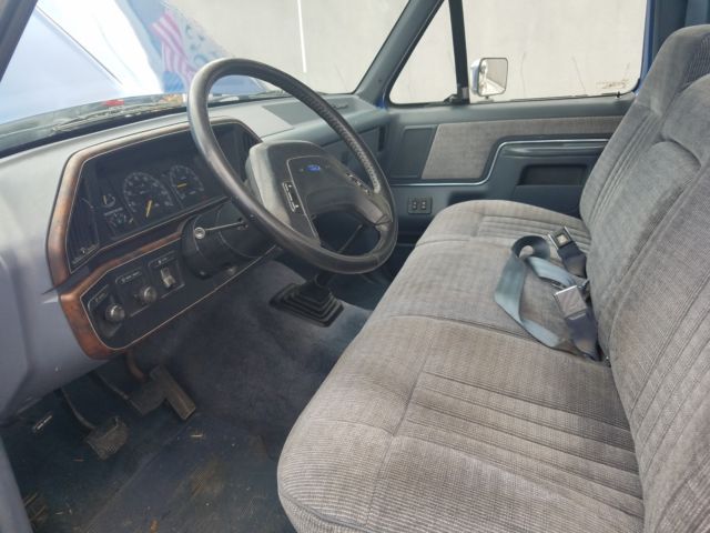 1989 Blue Ford F-150 Extended Crew Cab Pickup