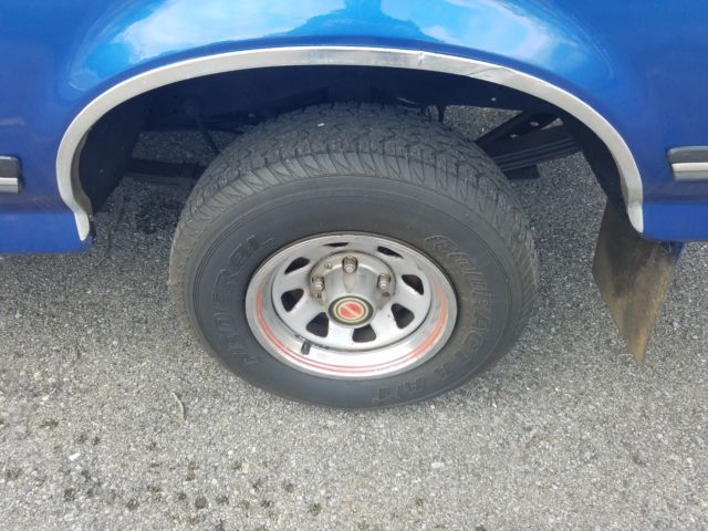 1989 Blue Ford F-150 Extended Crew Cab Pickup