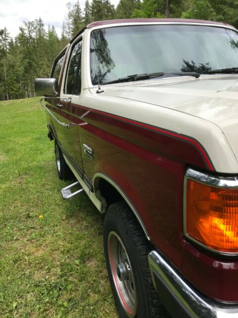 1989 Burgundy Ford Bronco SUV