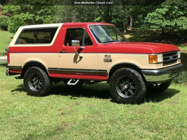 1989 Red Ford Bronco --