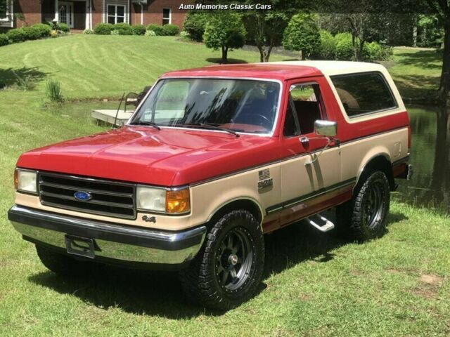 1989 Red Ford Bronco --