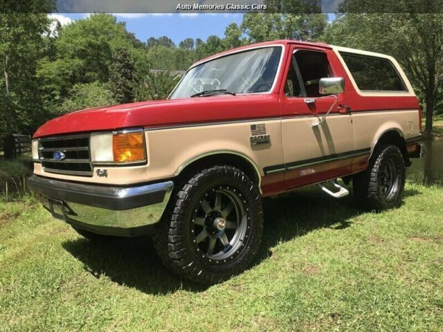 1989 Red Ford Bronco --