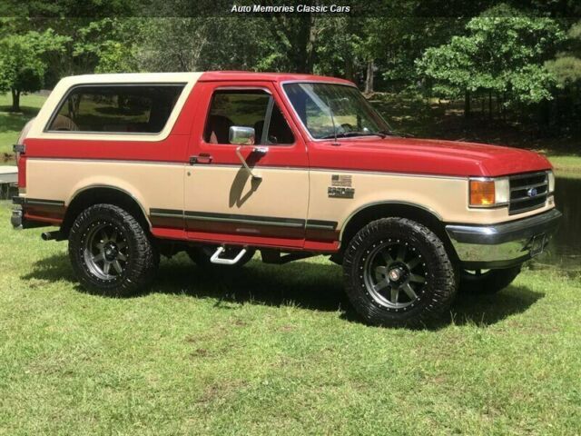 1989 Red Ford Bronco --