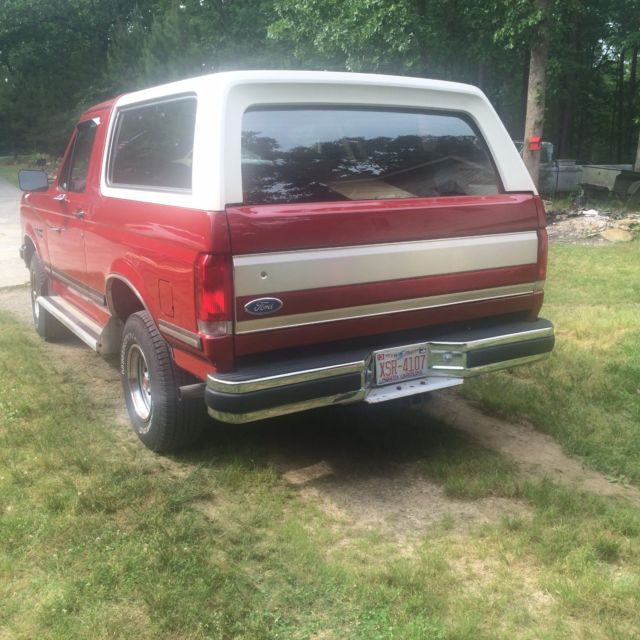 1989 Red Ford Bronco