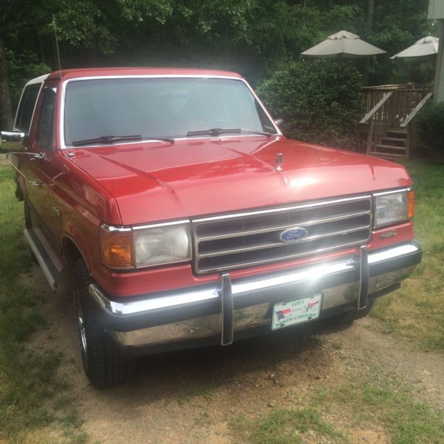 1989 Red Ford Bronco
